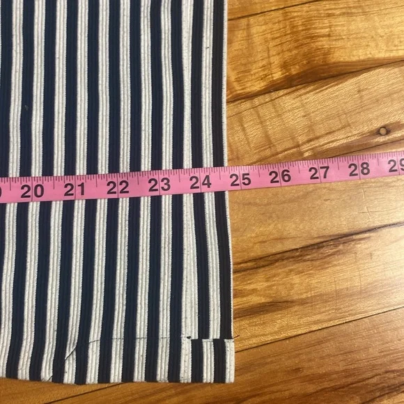 Madewell navy and cream striped shirt.  Small - Picture 4 of 5